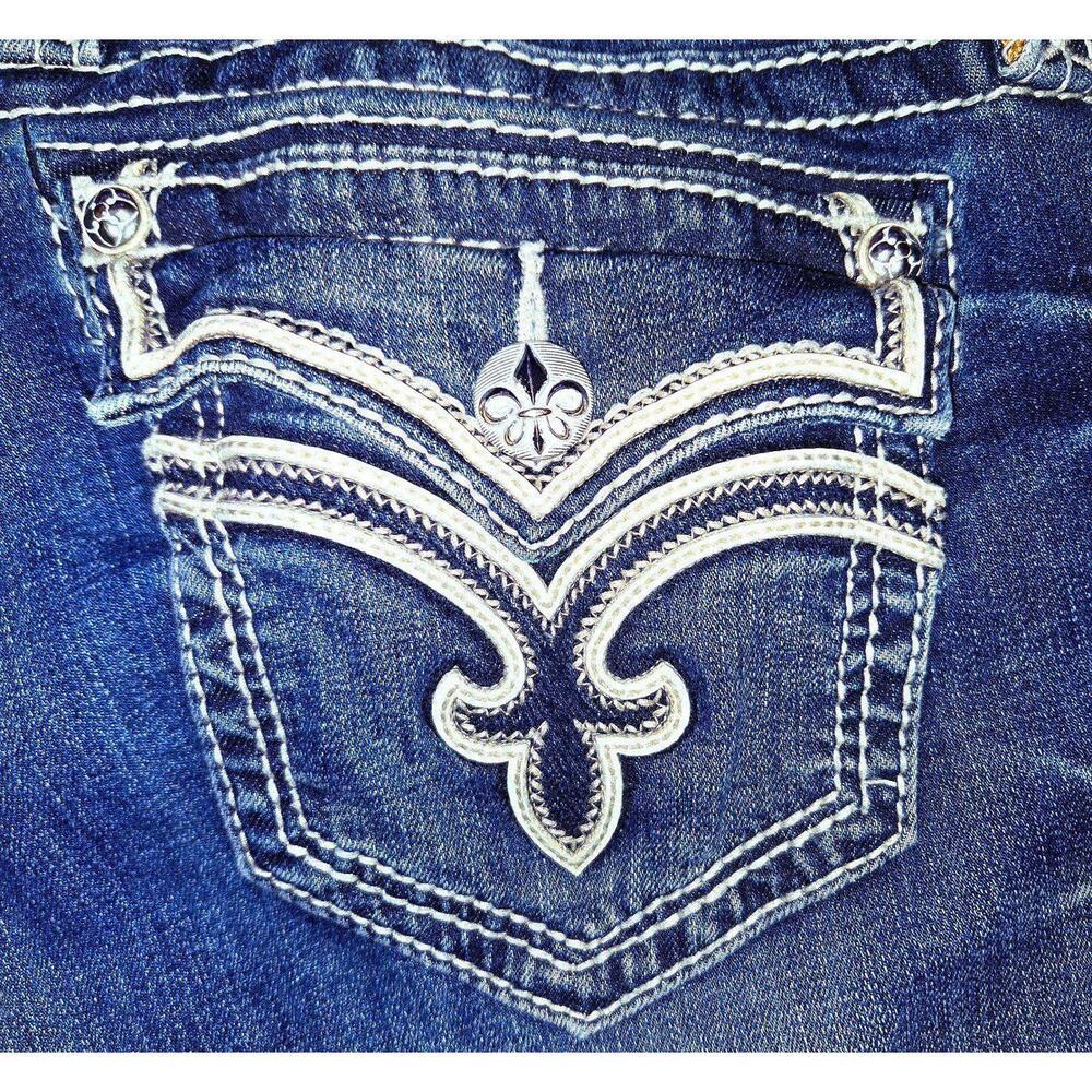 Womens Medium Wash Rock Revival Skinny Jeans "Allegra" Tag Size 30 Inseam 31